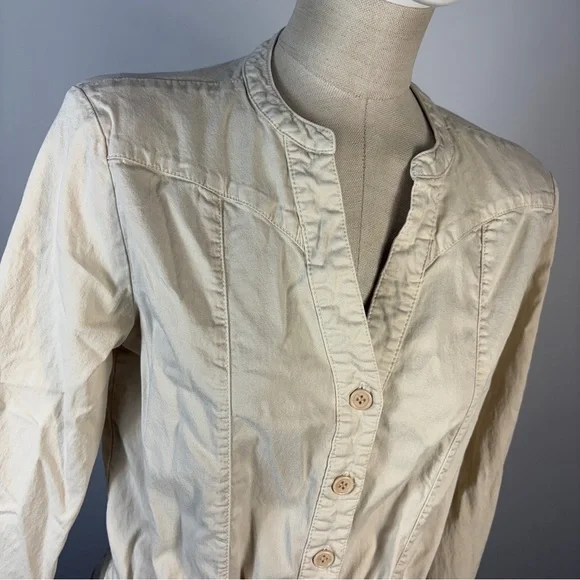 ❤️ ba&sh Off-White Button-Front Jumpsuit S - Picture 4 of 12